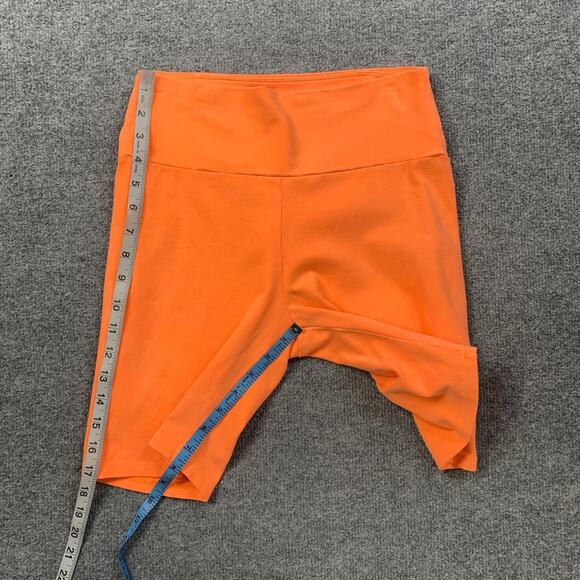 UGG Shorts Womens M Medium Neon Orange Rilynn Biker Organic Cotton Mid Rise - Picture 4 of 11
